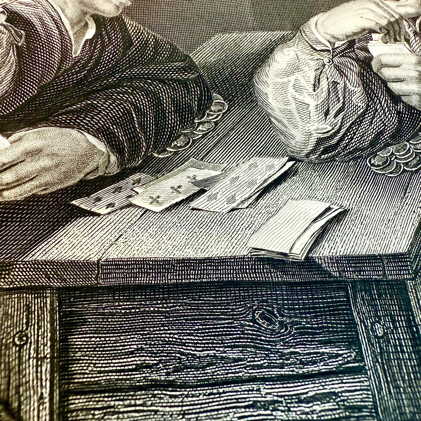 Stahlstich „Die Spieler“