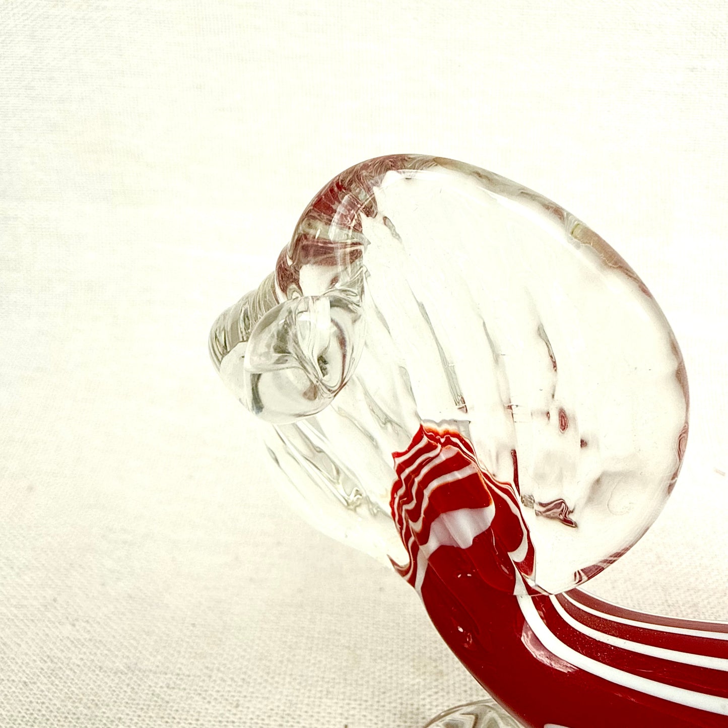 Glasfisch Swirl rot