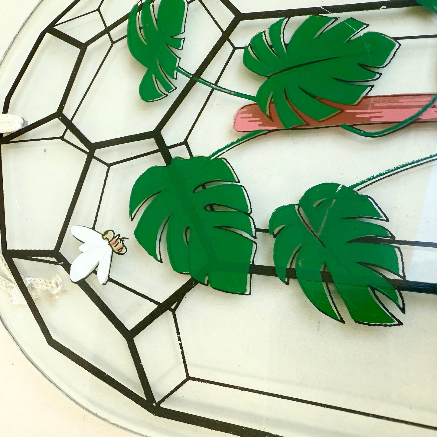 Glasbild Monstera