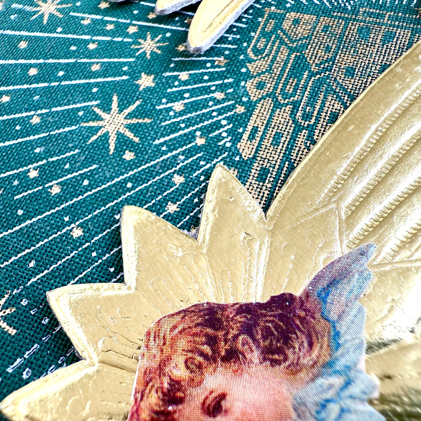 Dresdner Pappe 3er Set gold Weihnachtsstern