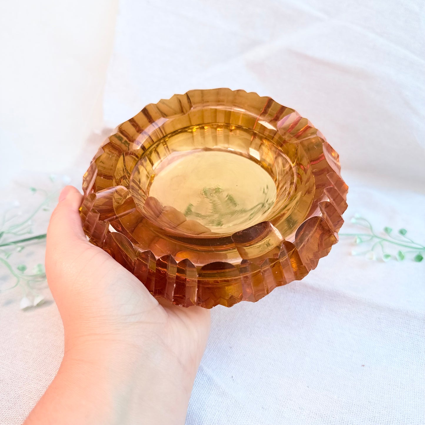 Aschenbecher Bernstein Glas