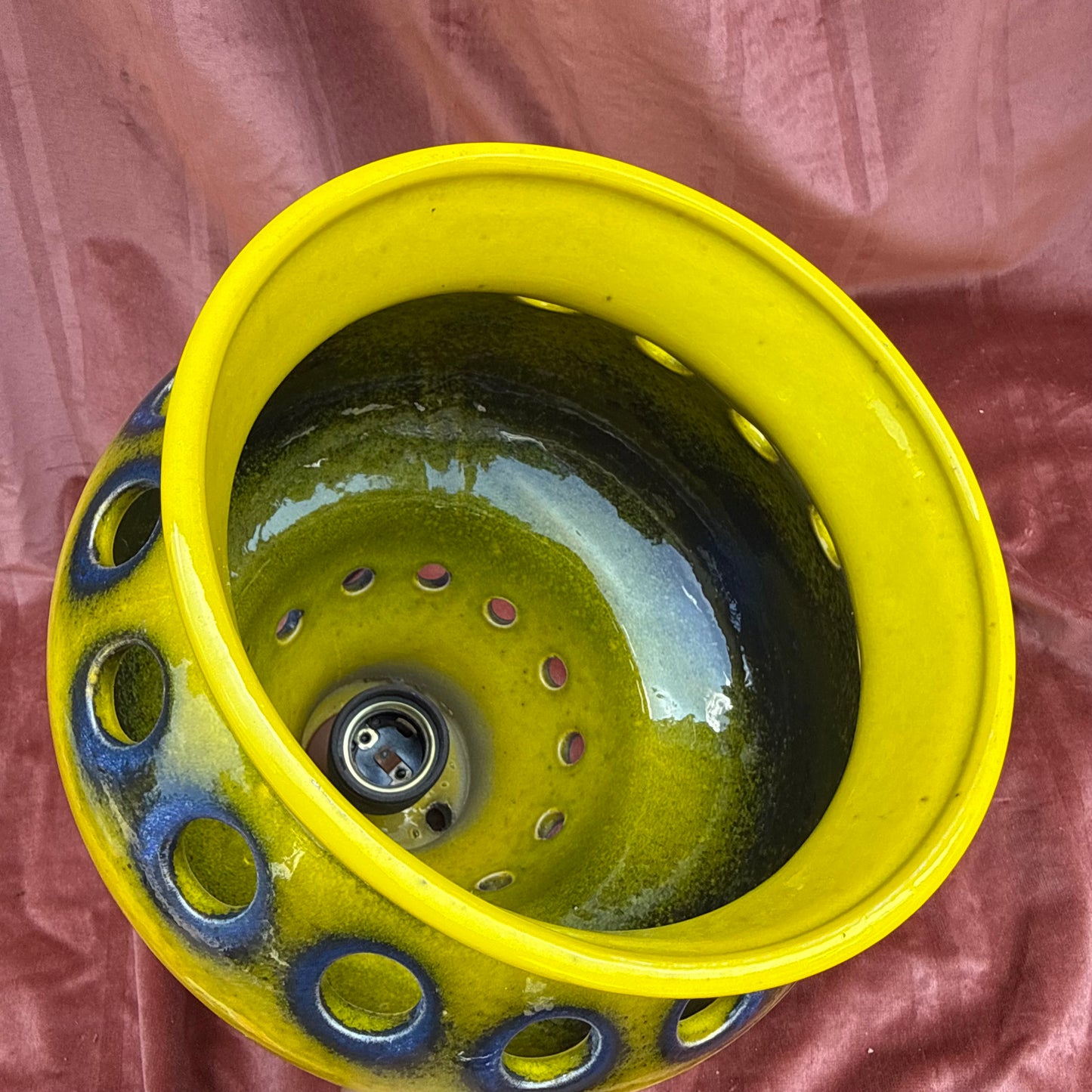 Keramik Deckenlampe gelb