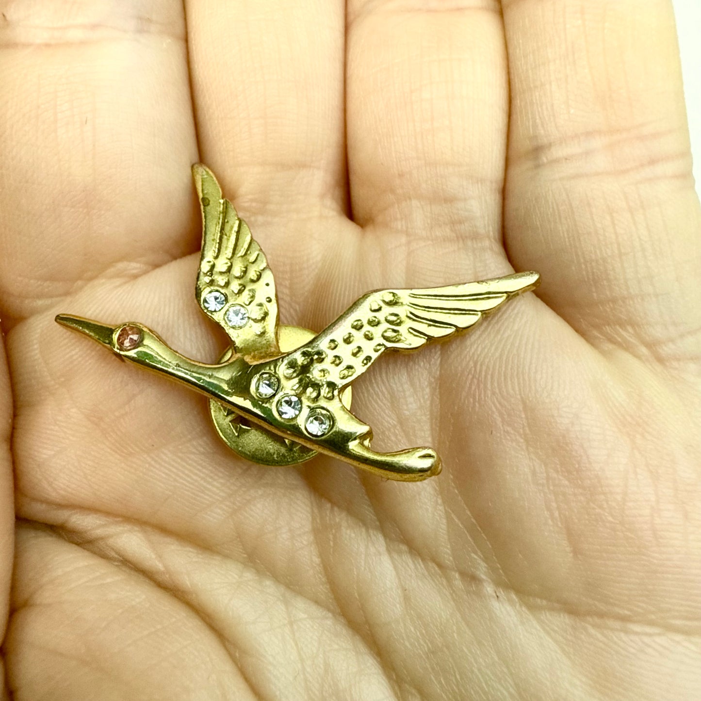 Swarovski Pin Kranich