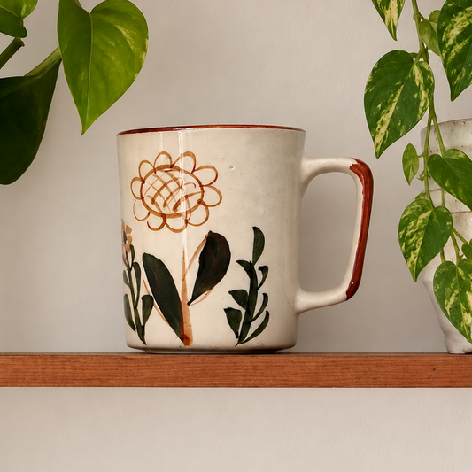 Handgemachte Tasse gelb