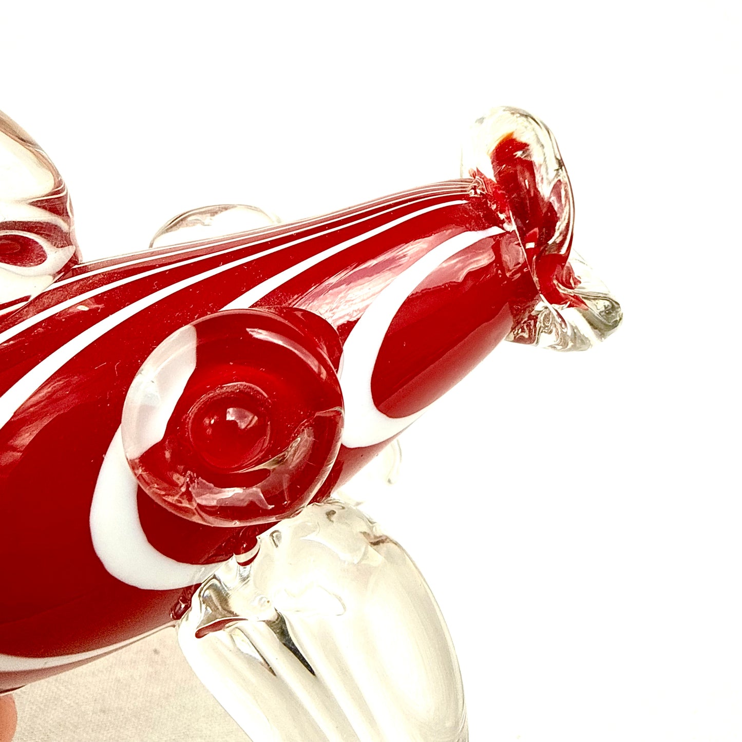 Glasfisch Swirl rot