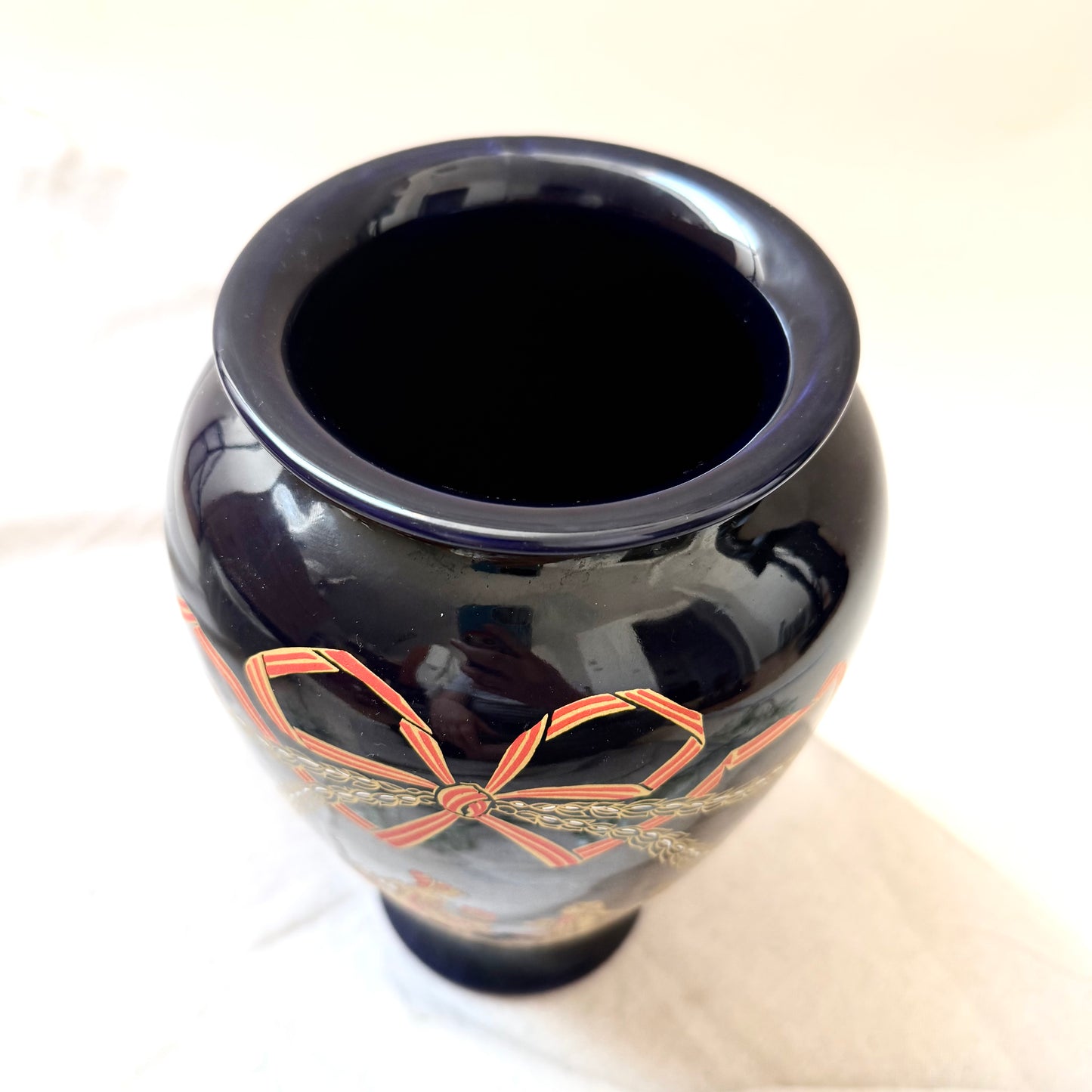 Blaue Barock Vase