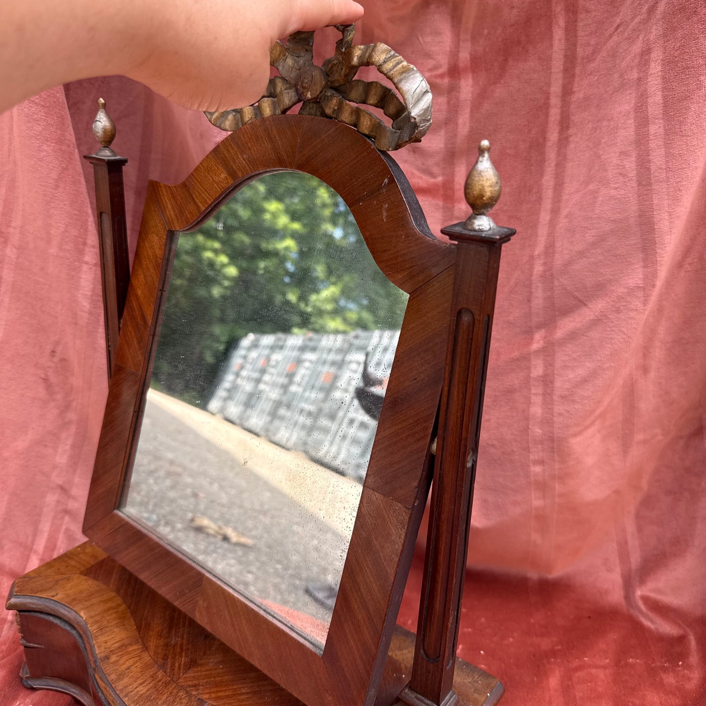Biedermeier Aufsatz Spiegel