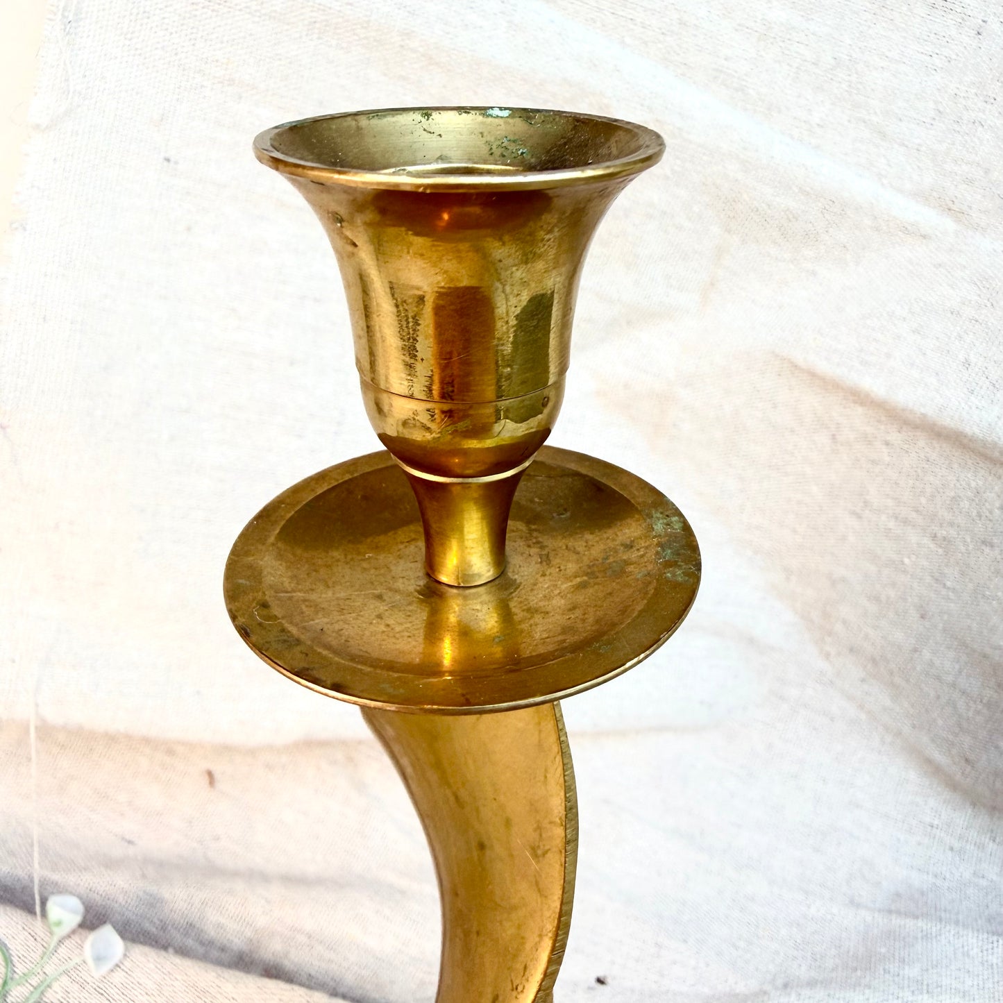 Kerzenständer Messing Spirale