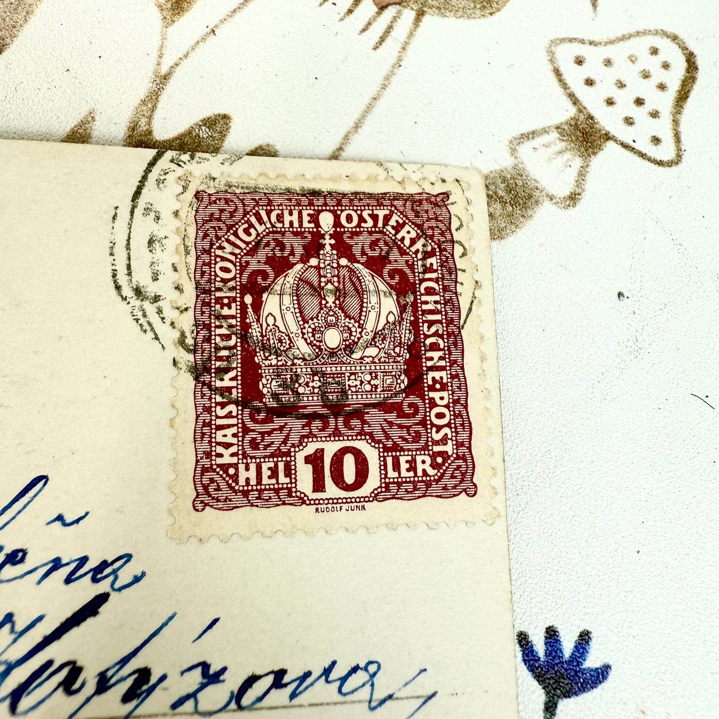 Tschechische Postkarte antik nachkoloriert