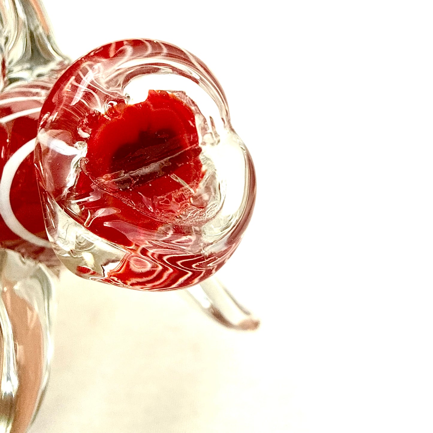 Glasfisch Swirl rot