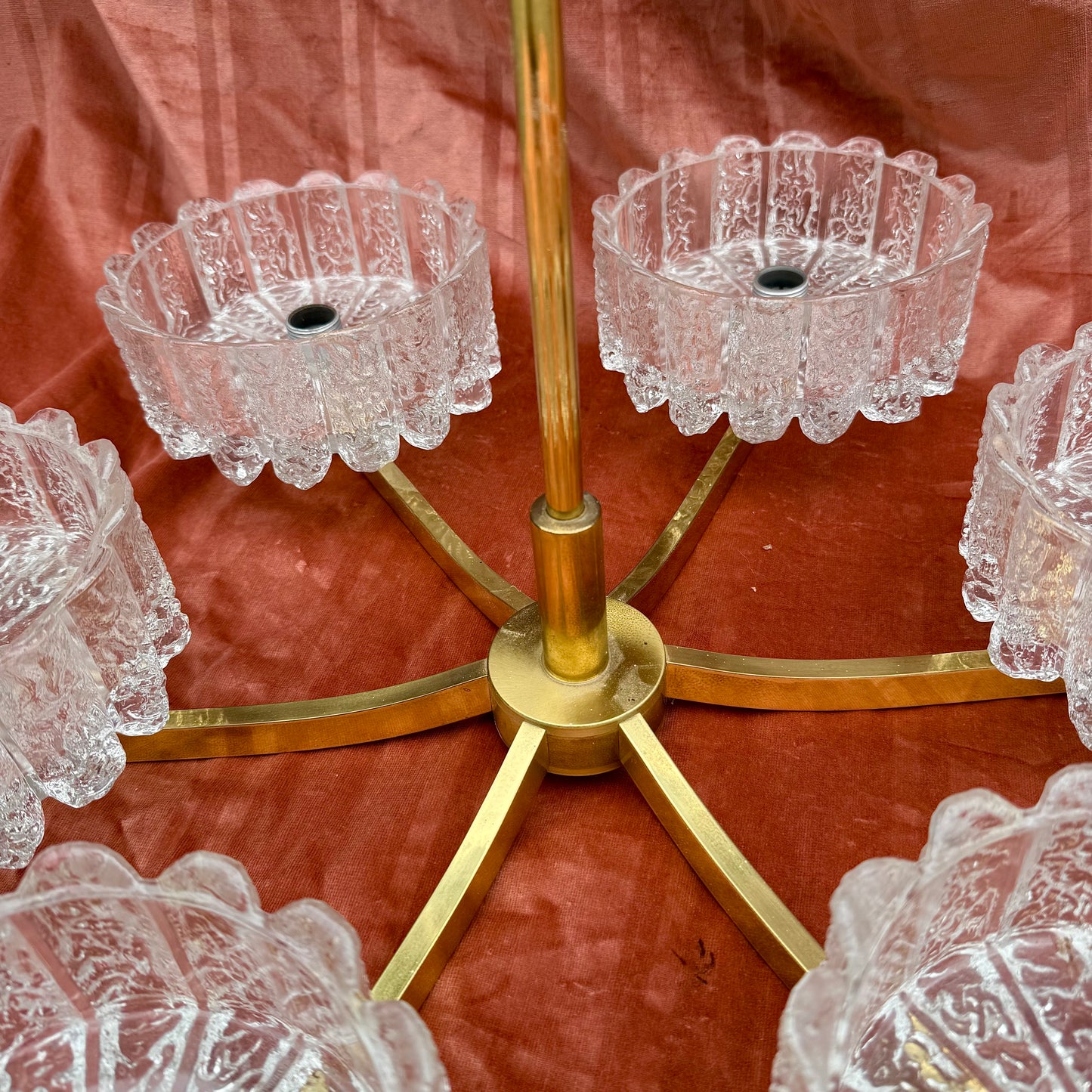 Deckenlampe mit Eiszapfen Glas