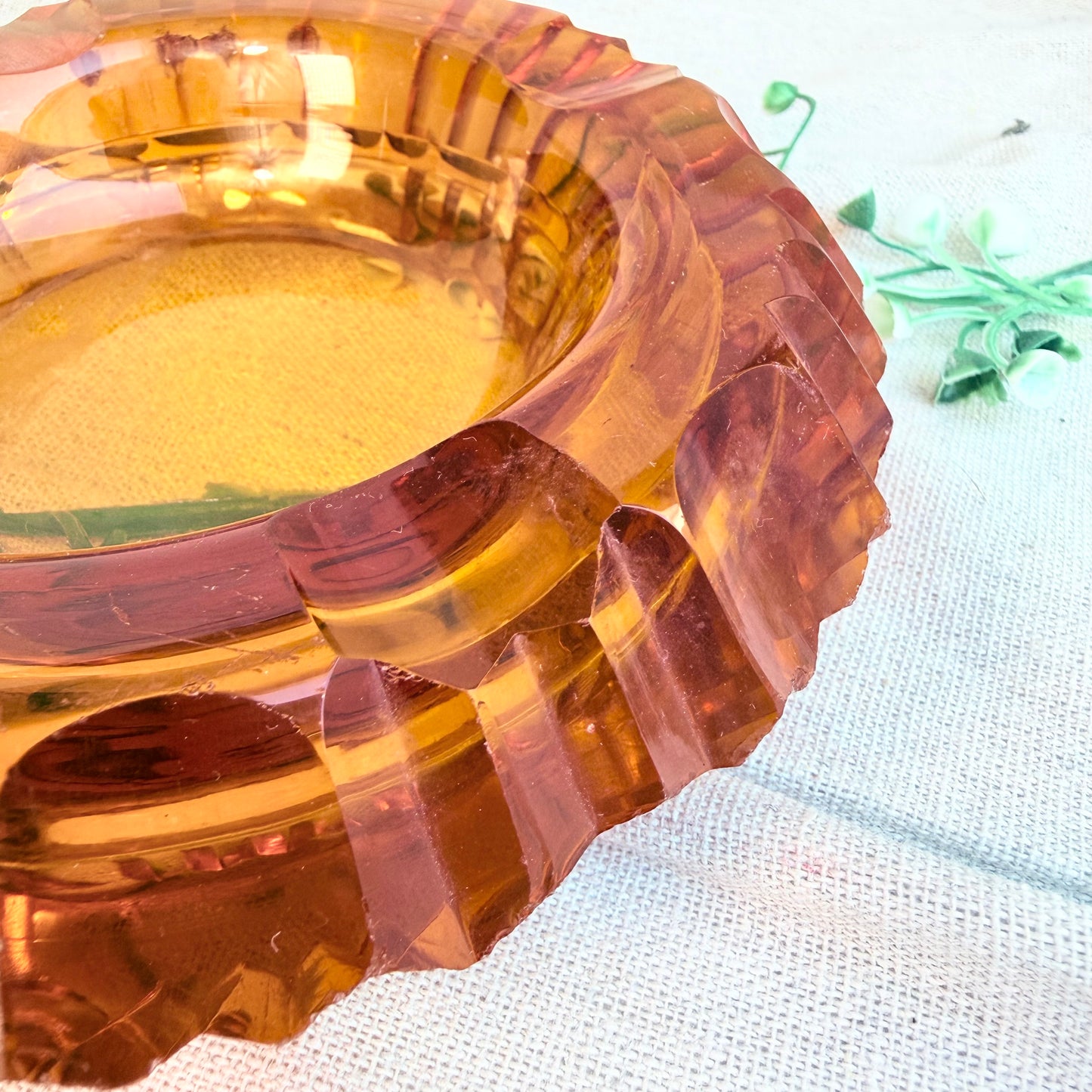 Aschenbecher Bernstein Glas