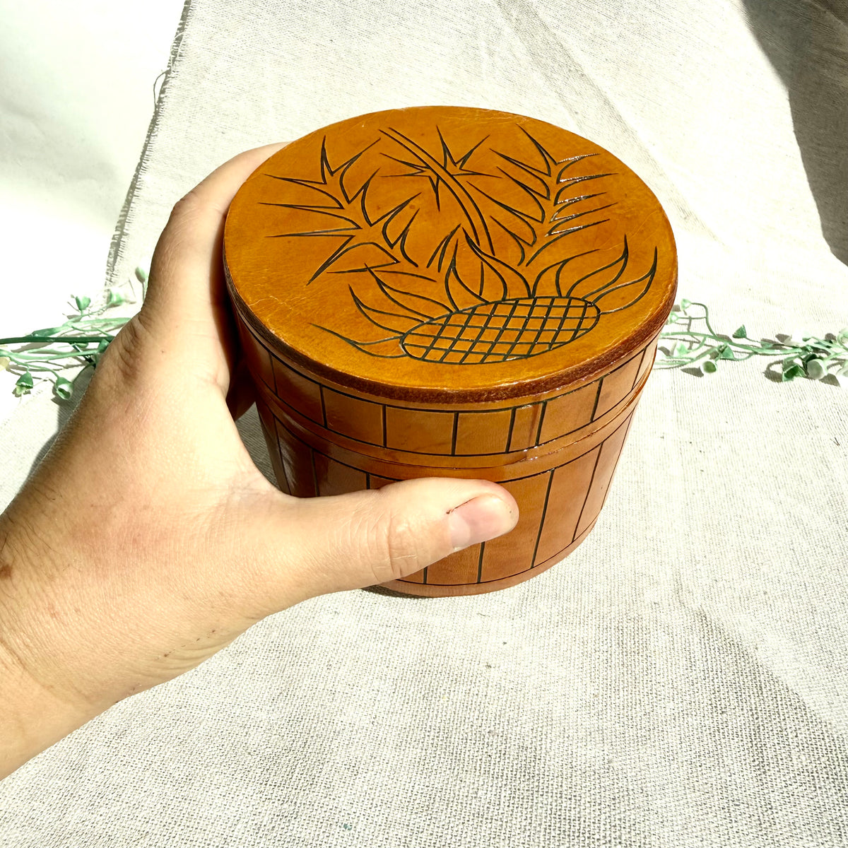 Leder Box Distel