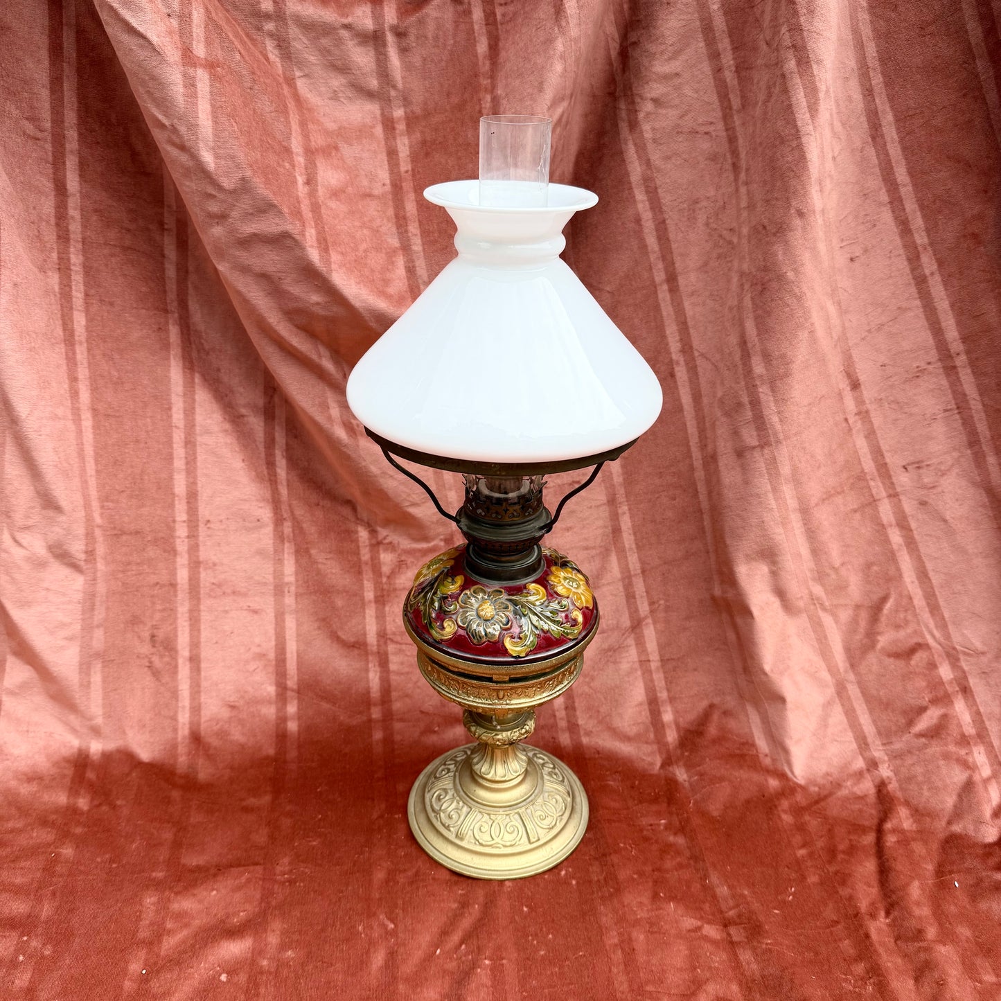 Petroleumlampe groß Blumen