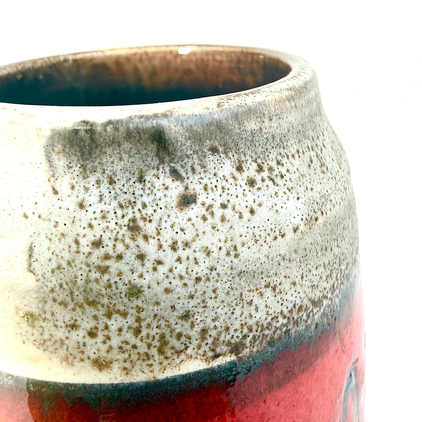 Fat Lava Vase rot