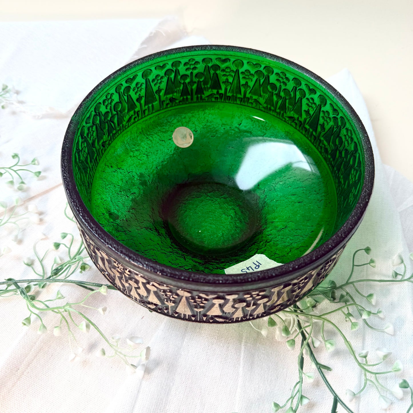 Grüne Walther Glas Schale