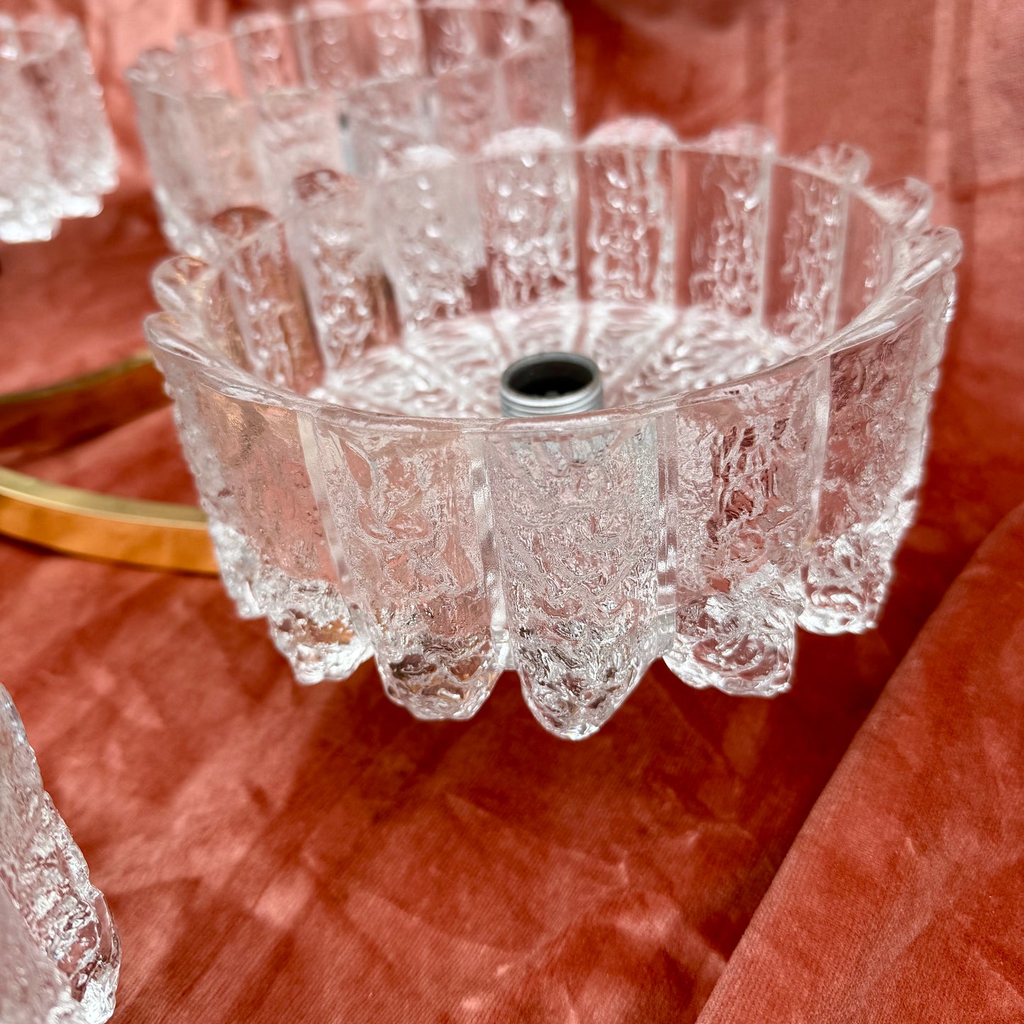 Deckenlampe mit Eiszapfen Glas