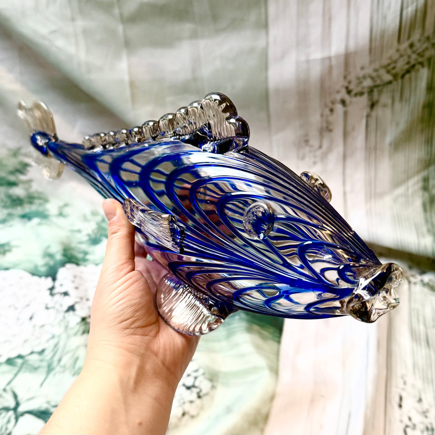 Murano Fisch blau