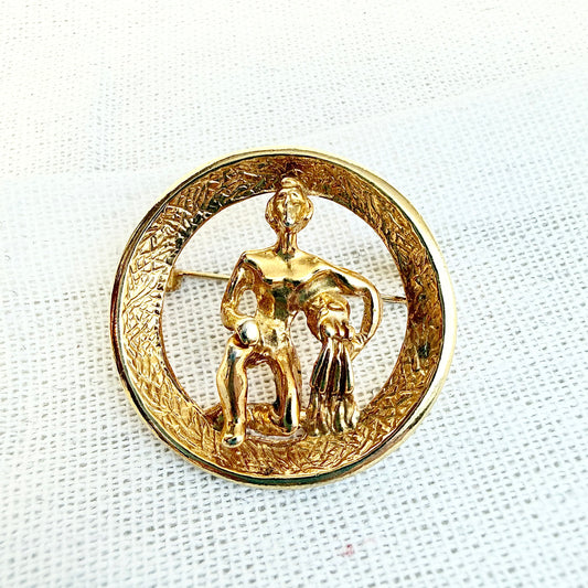 Trifari Sternzeichen Brosche Wassermann