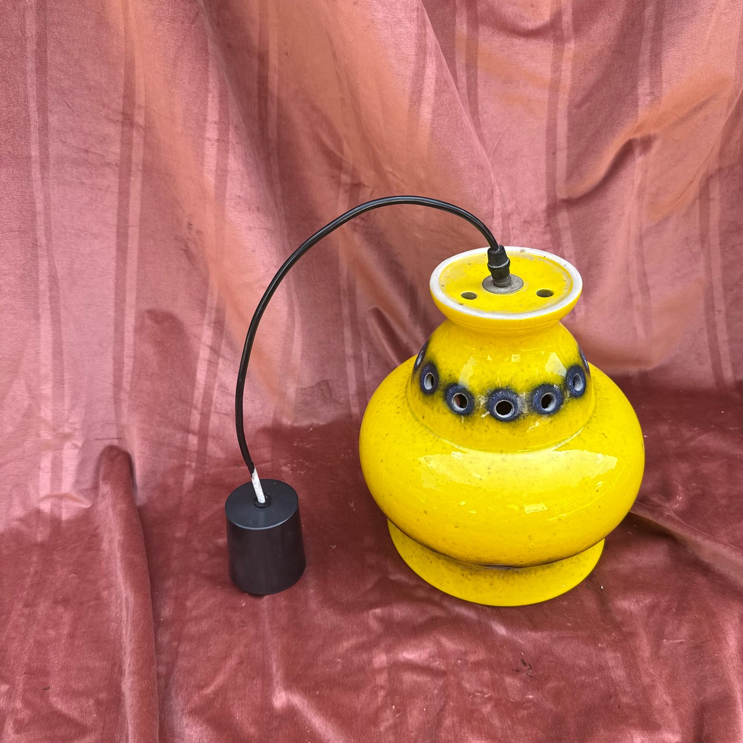 Keramik Deckenlampe gelb