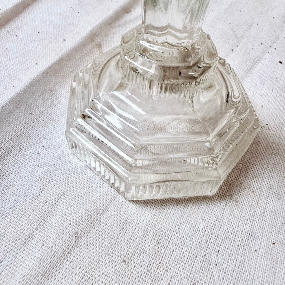 Paar Glas Kerzenständer