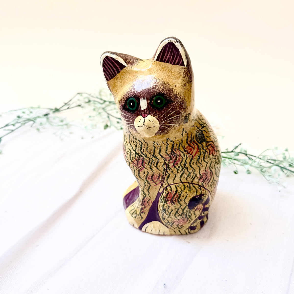 Pappmaché Katze 70er