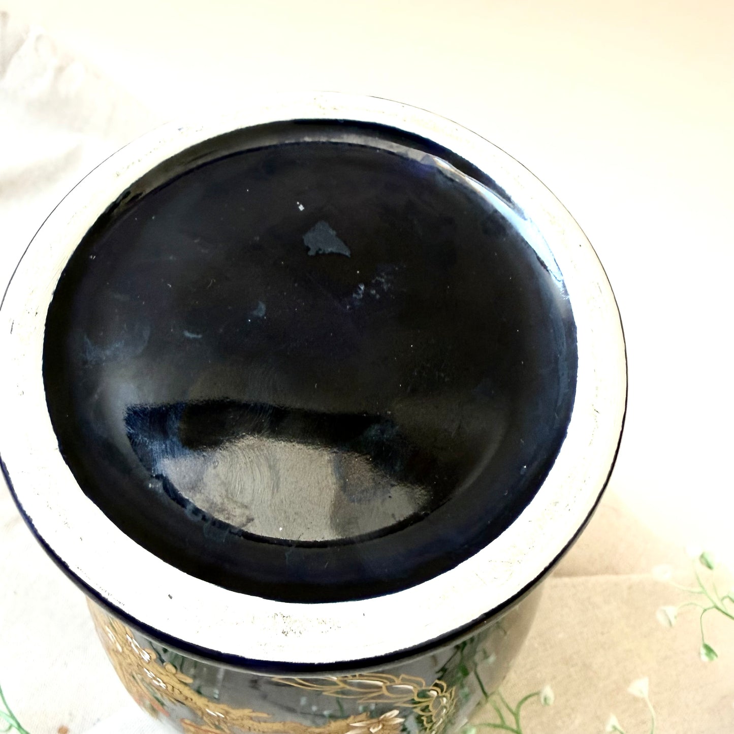 Blaue Barock Vase