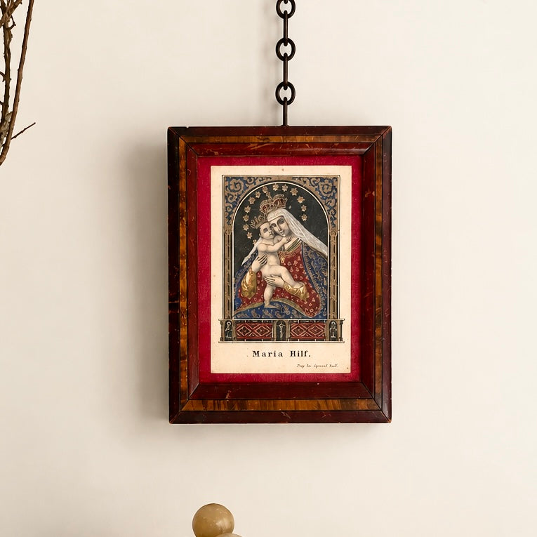 Biedermeier Heiligenbild gerahmt