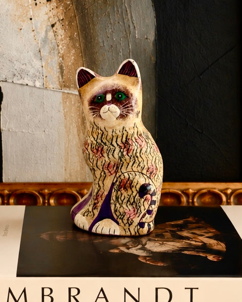 Pappmaché Katze 70er