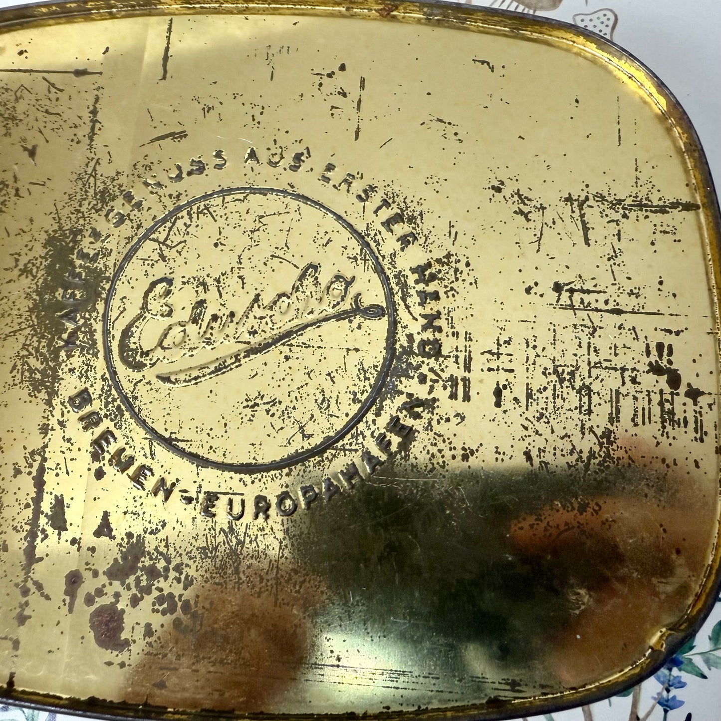 Blechdose gold Eduscho