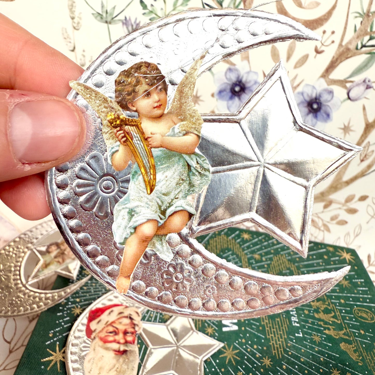 Dresdner Pappe 3er Set Mond silber