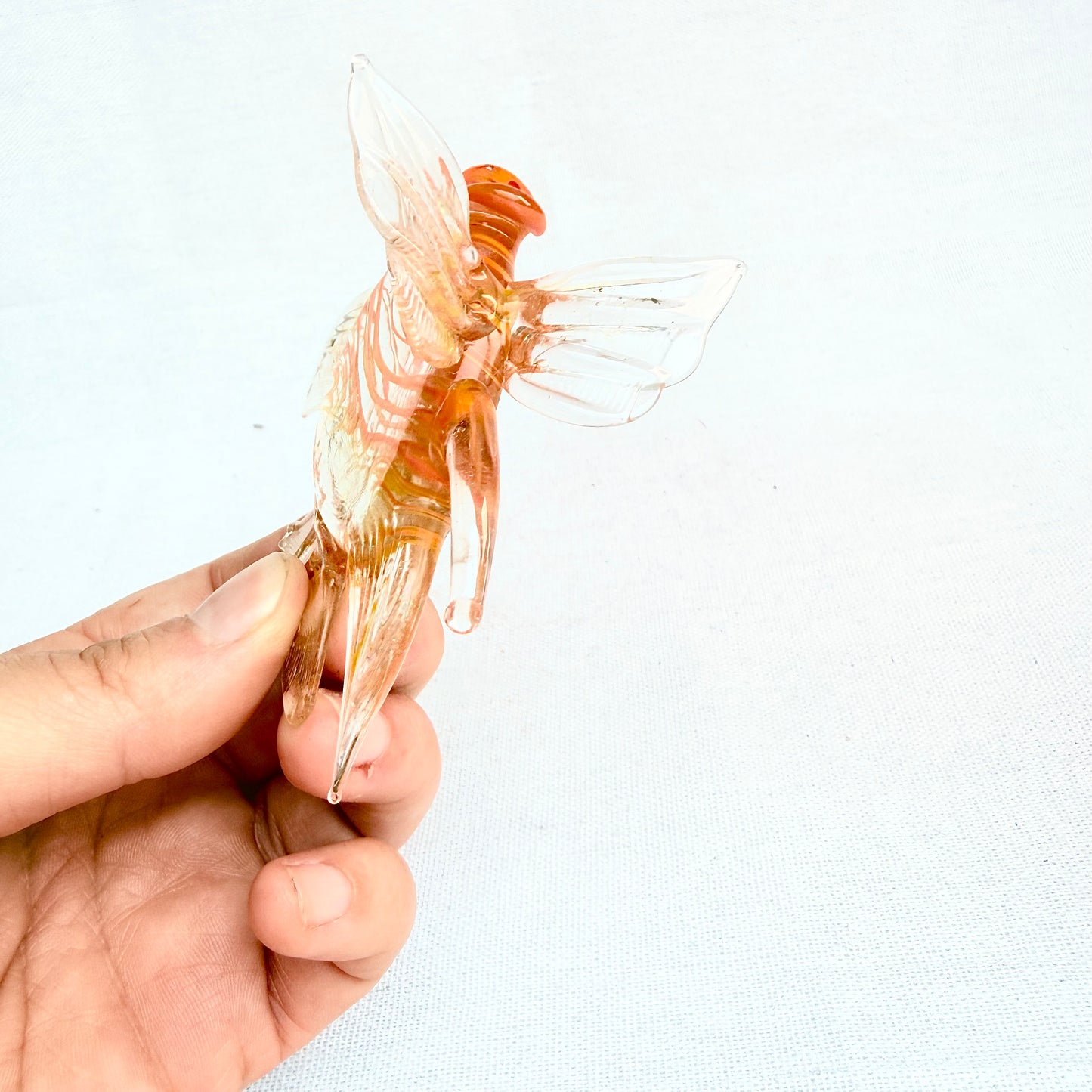 Fisch Glasfigur orange