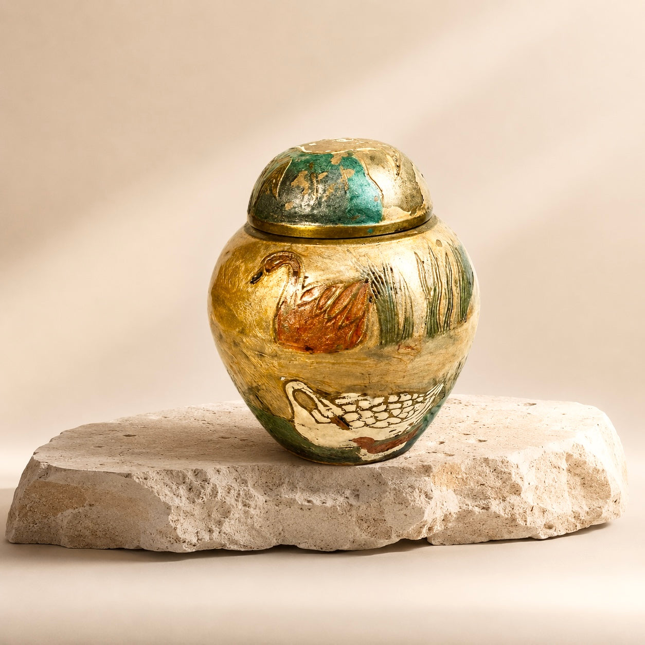 Emaille Vase asiatisch