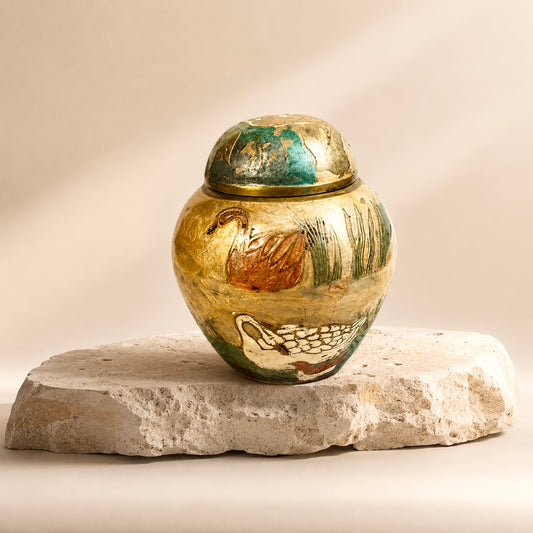 Emaille Vase asiatisch