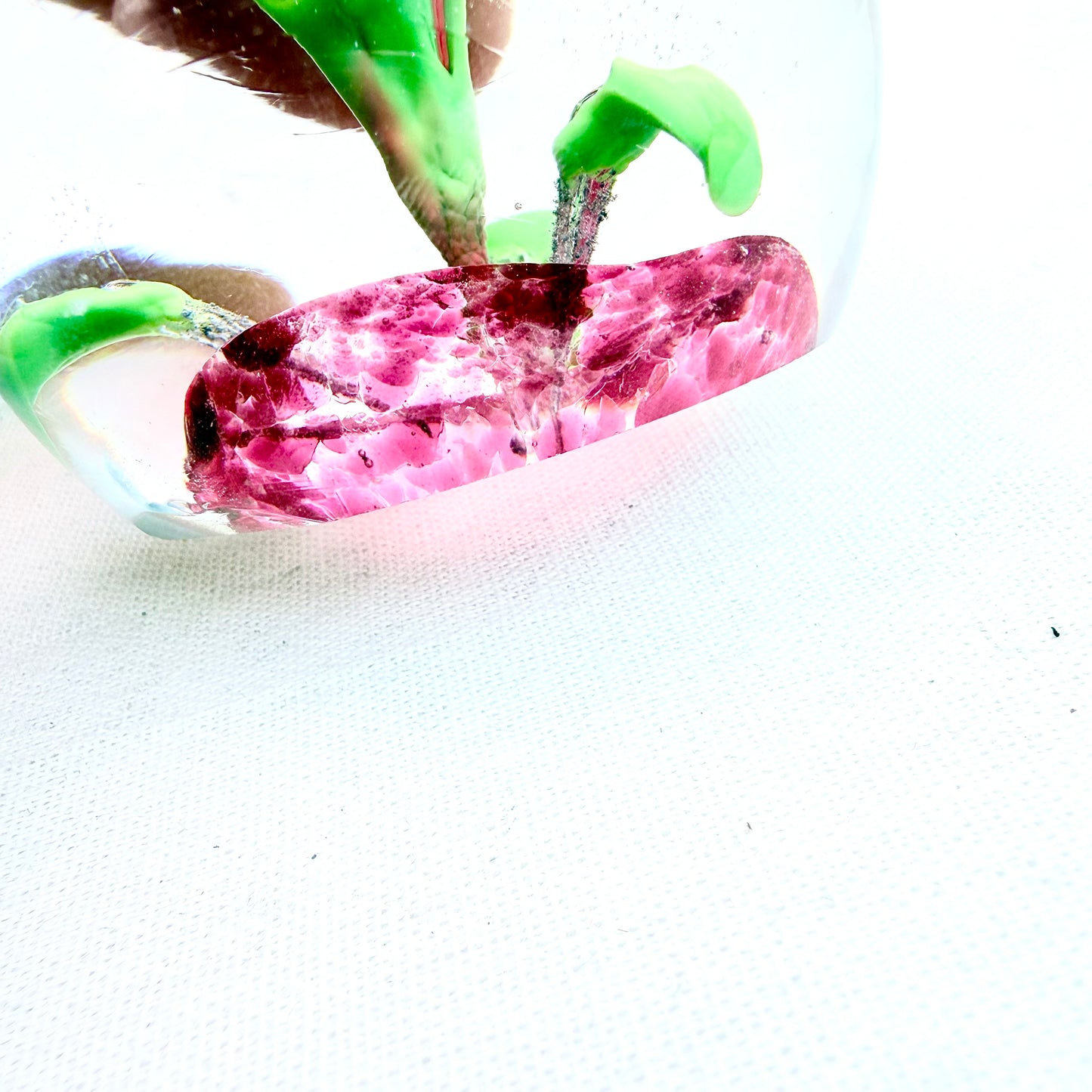 Briefbeschwerer Blume lila