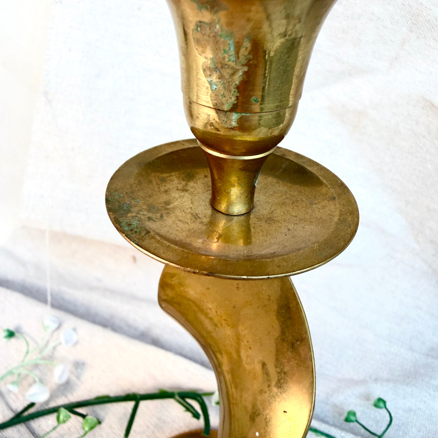 Kerzenständer Messing Spirale