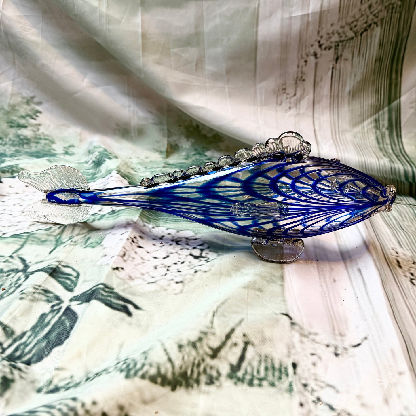 Murano Fisch blau