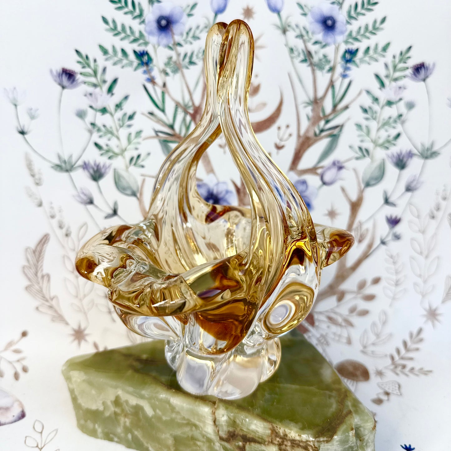 Glasschale Gelb Böhmen