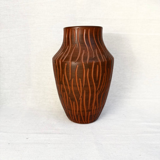 Terrakotta Vase gestreift