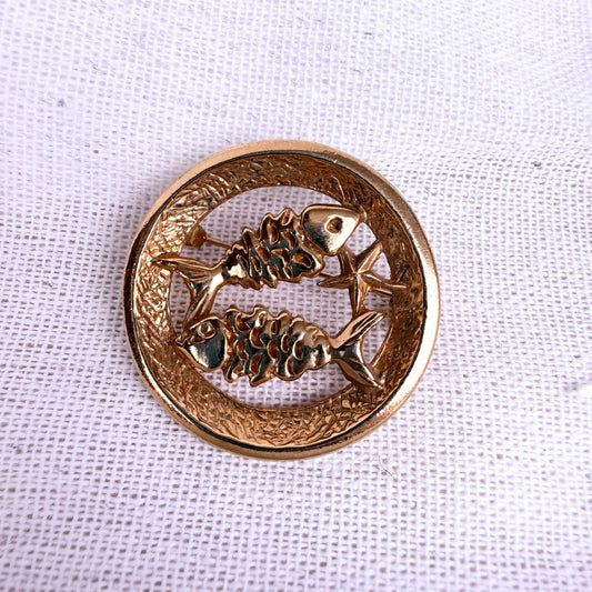 Trifari Sternzeichen Brosche Fische