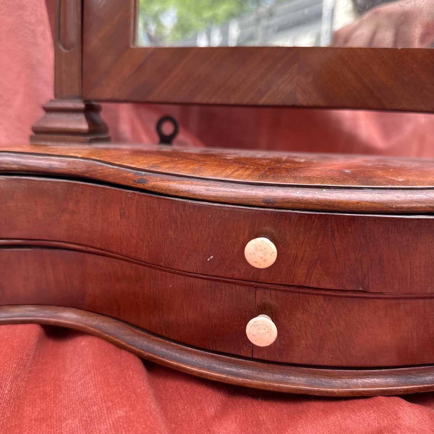 Biedermeier Aufsatz Spiegel