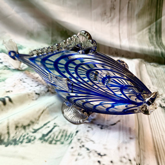 Murano Fisch blau