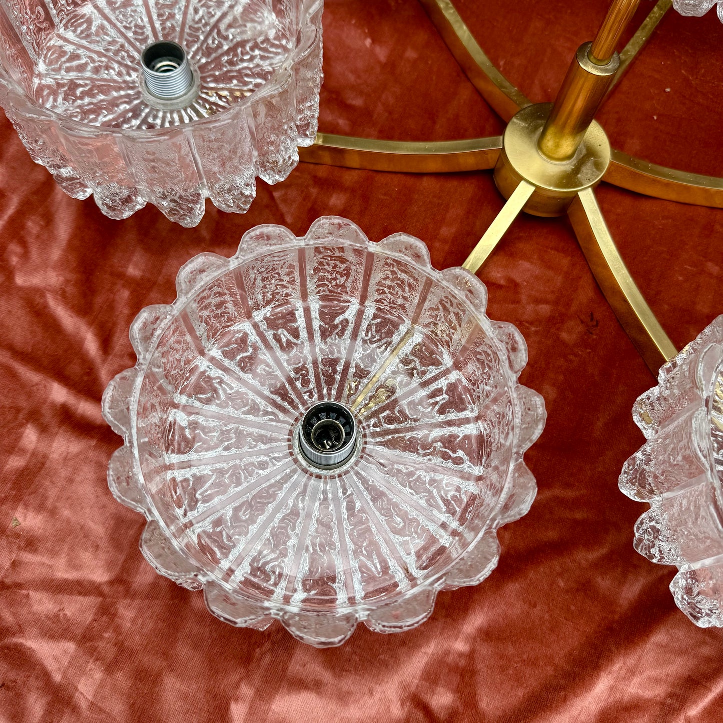Deckenlampe mit Eiszapfen Glas