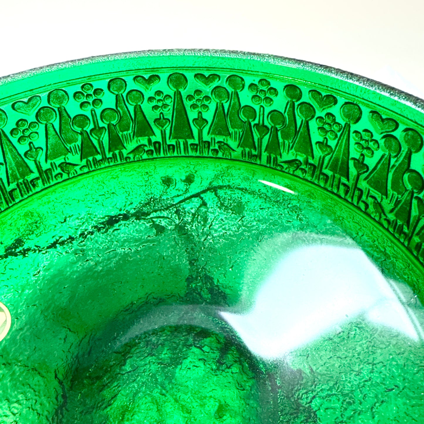 Grüne Walther Glas Schale