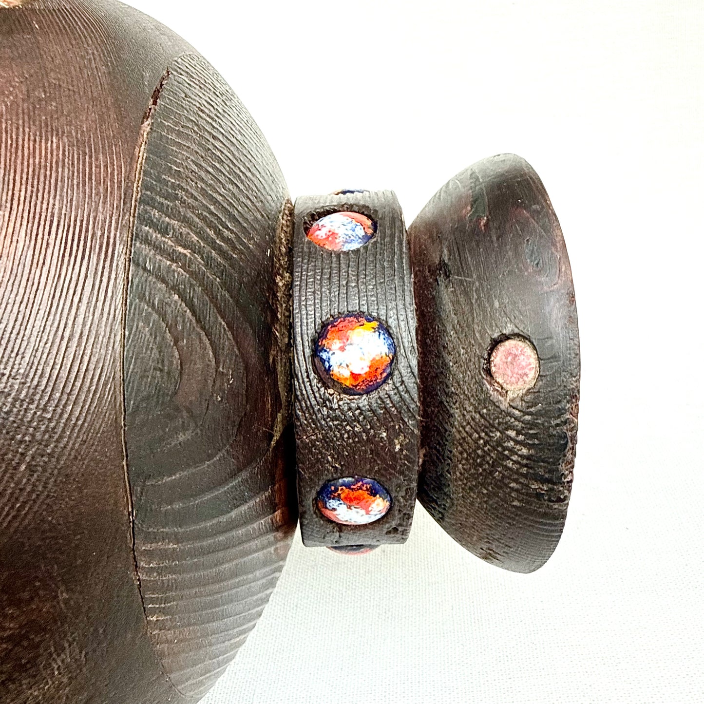 Holz Schale mit Keramikscheiben