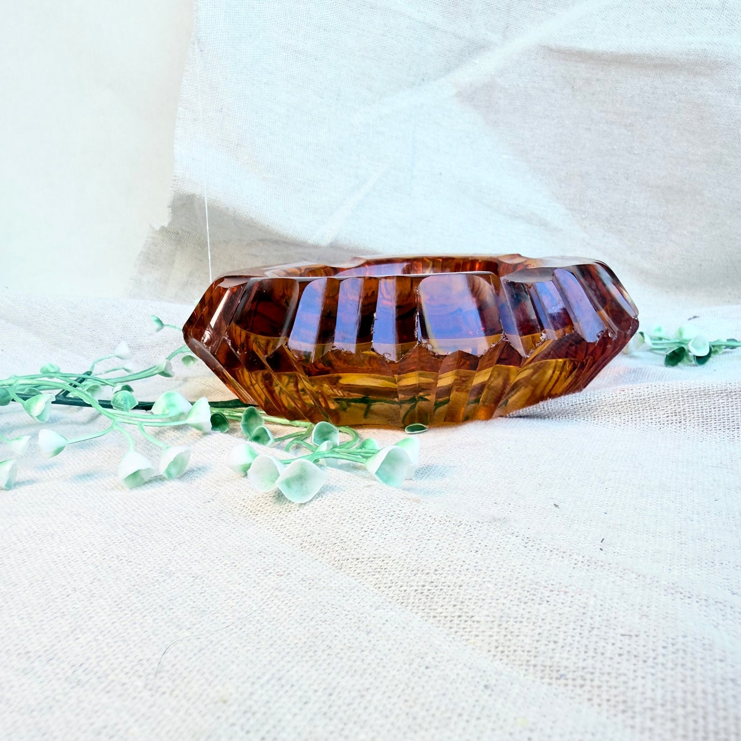 Aschenbecher Bernstein Glas