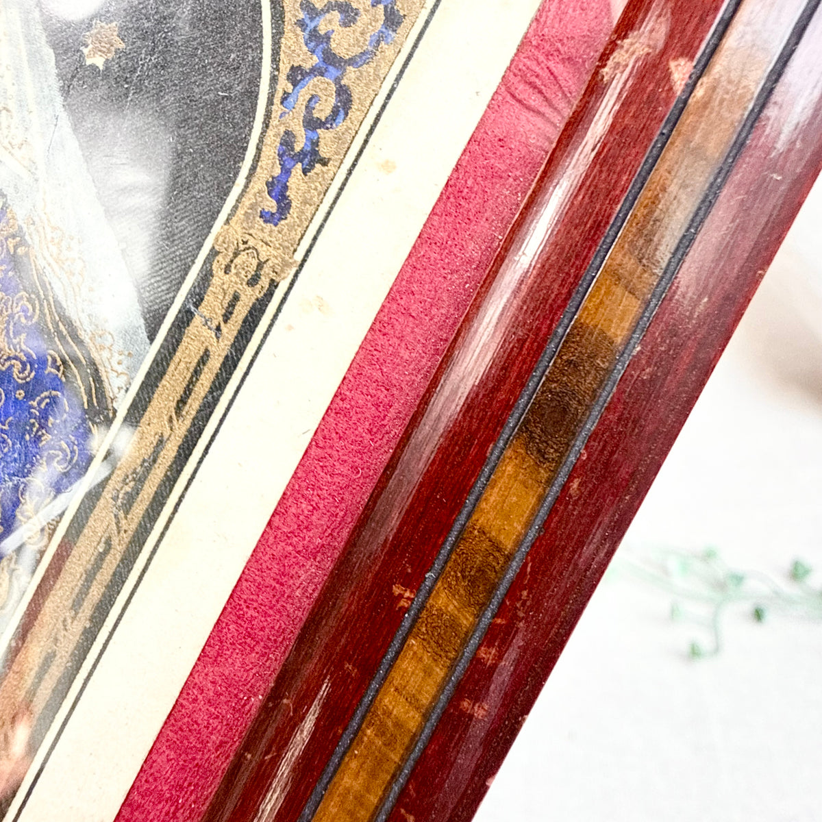 Biedermeier Heiligenbild gerahmt