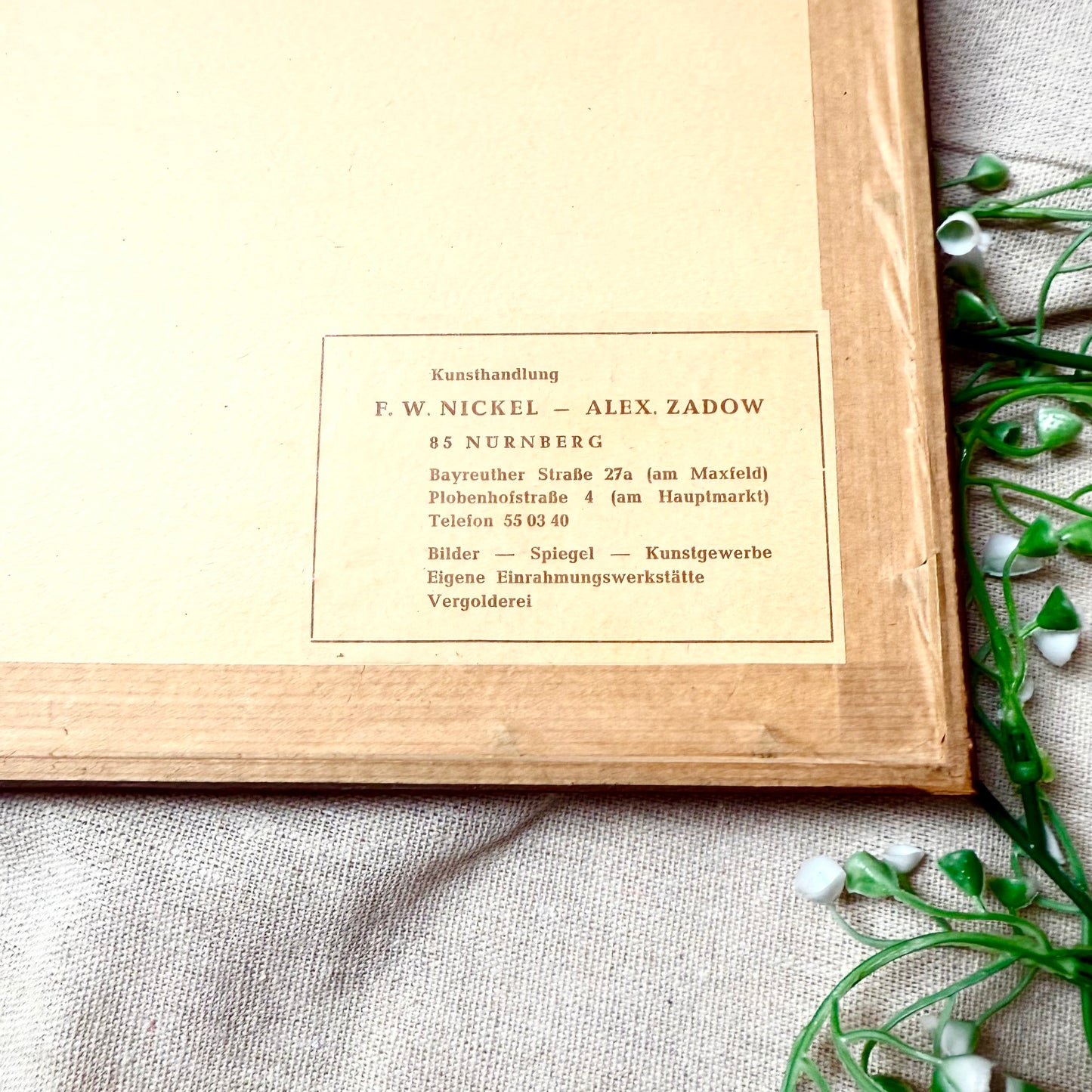 Gerahmte Mode Lithografie 1856