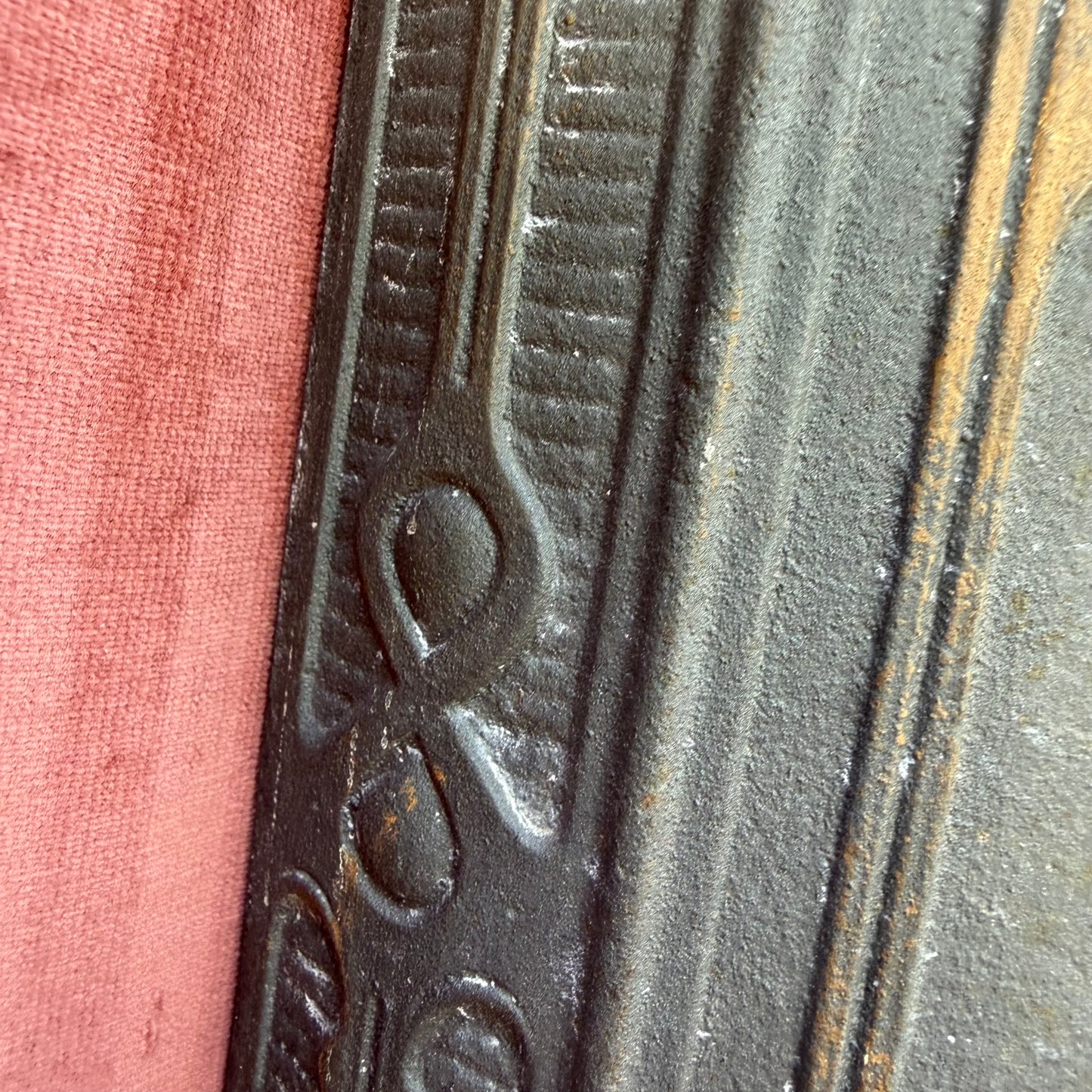 Jugendstil Ofenplatte bemalt