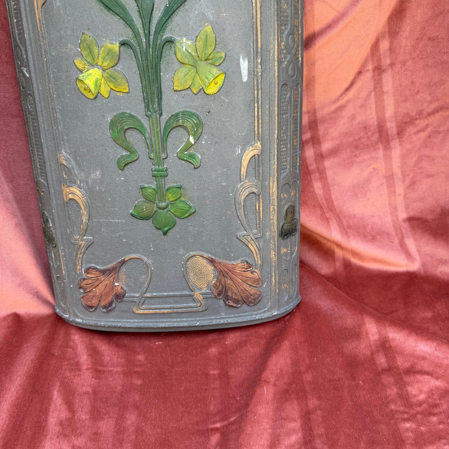 Jugendstil Ofenplatte bemalt